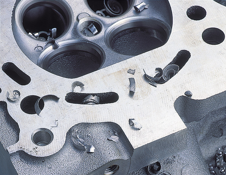 An automotive part before deburring and part cleaning with the Sugino JCC high pressure water jet