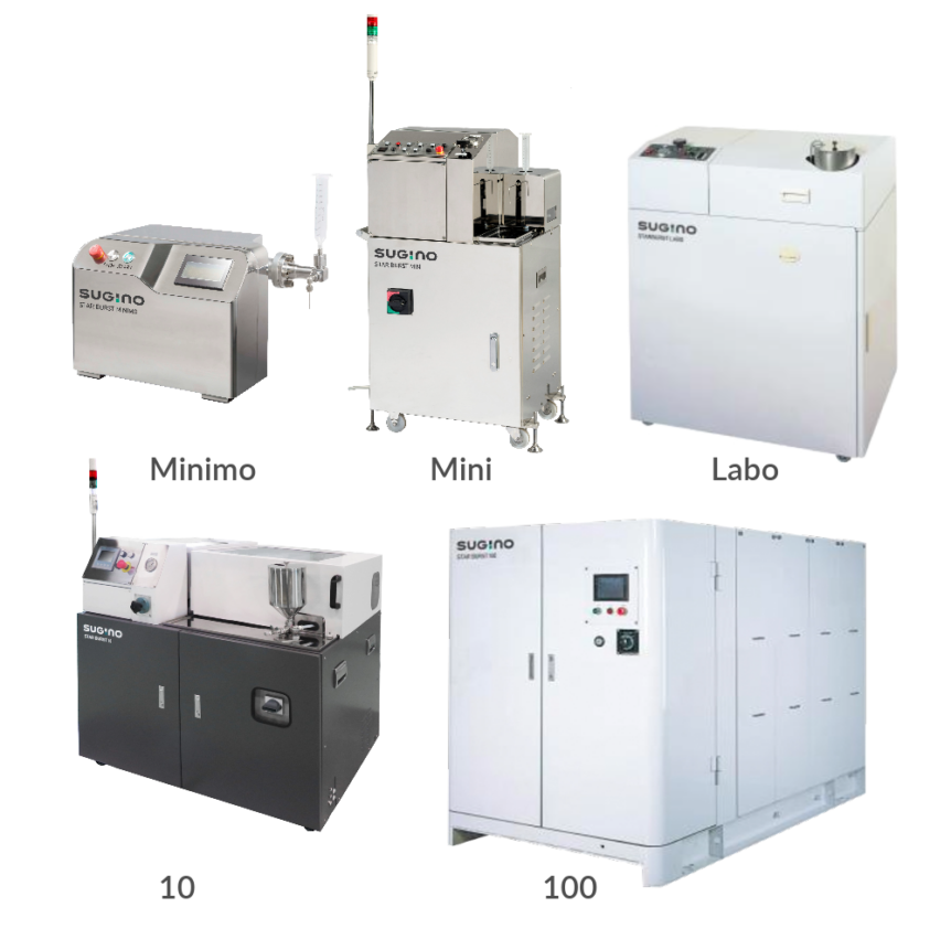 Sugino Star Burst full range of model sizes and types