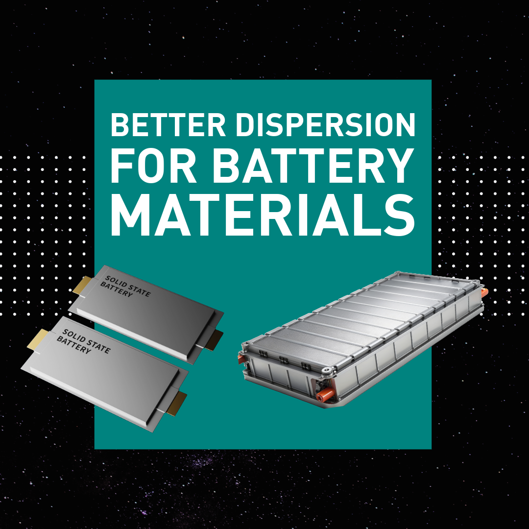 Sugino's star burst wet jet milling system is ideal for processing battery materials for better dispersion