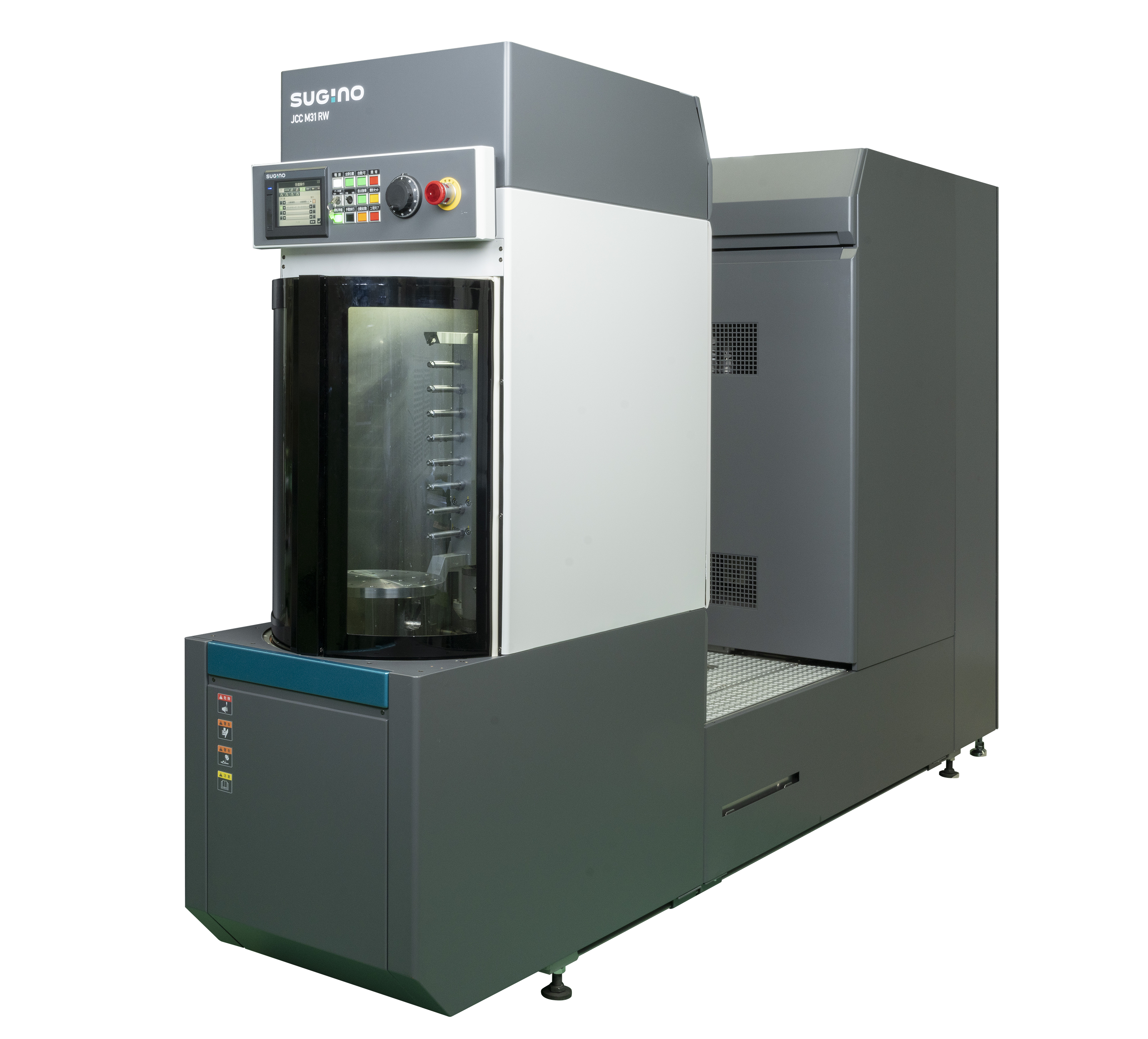 Cavitation water jet peening used on a metal part