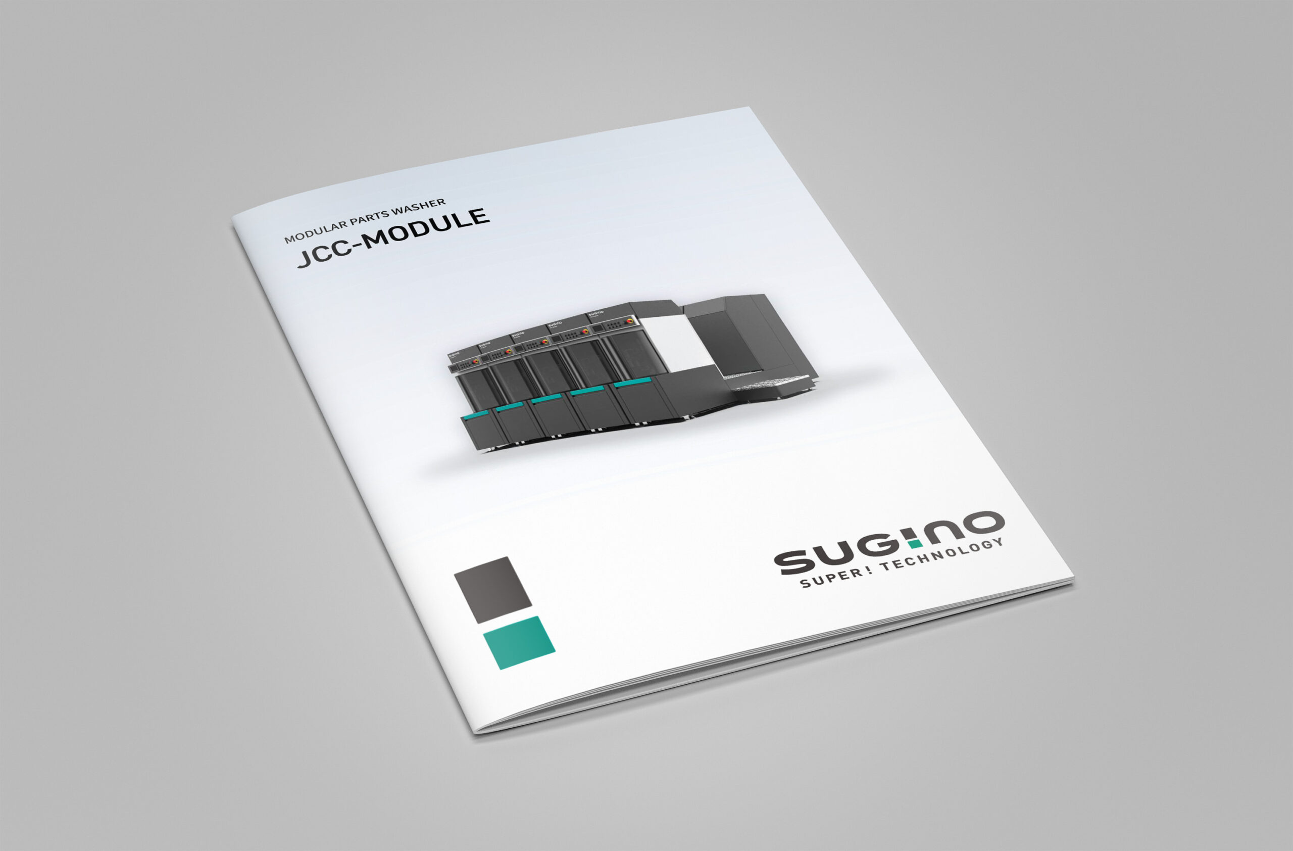 The cover of the folded JCC-Module modular parts washer brochure
