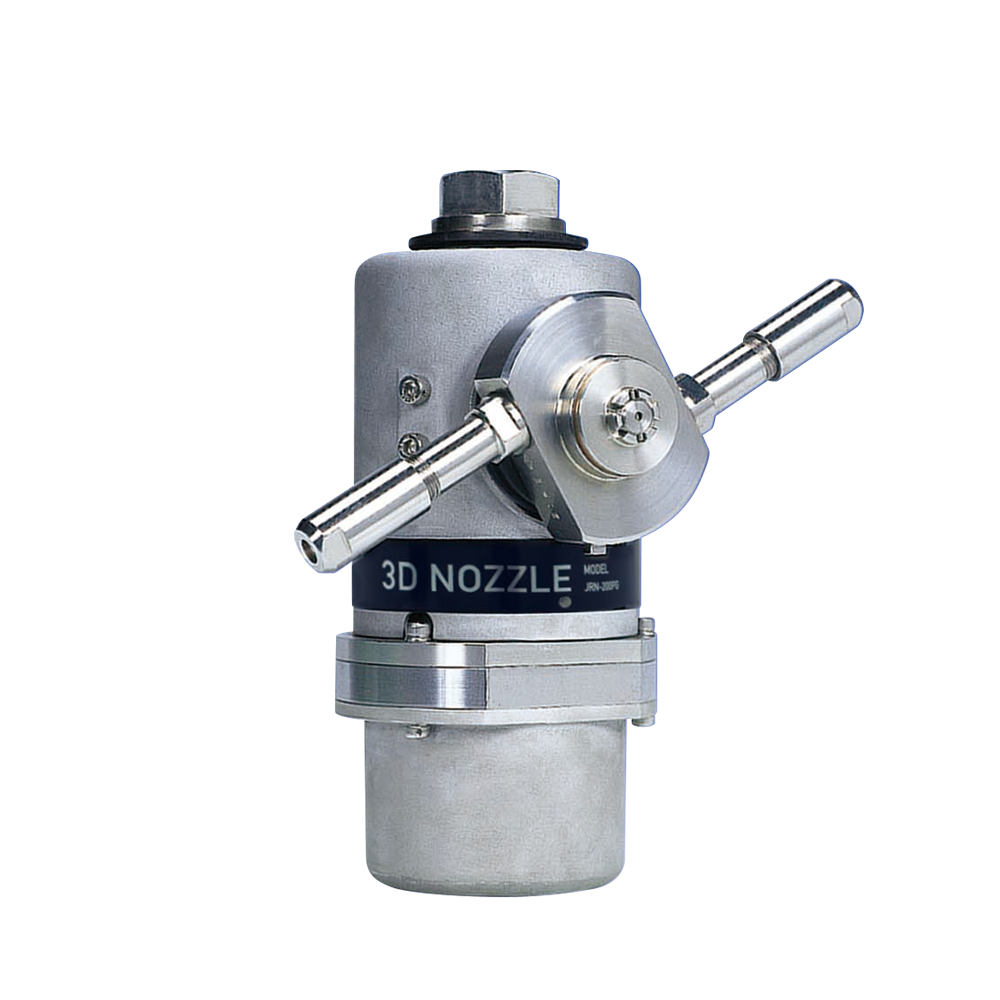 An automatic rotating water jet nozzle unit for cleaning polymerization vessels, reactors, spray dryers, and various other tanks.
